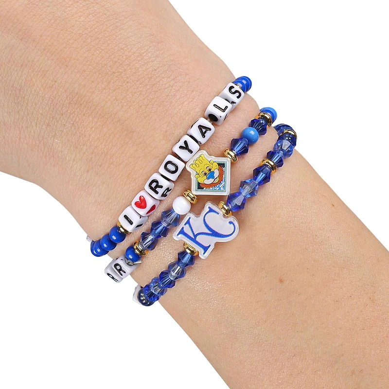 FOCO Kansas City Royals 3-Pack Friendship Bracelet Set