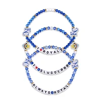 FOCO Kansas City Royals 3-Pack Friendship Bracelet Set