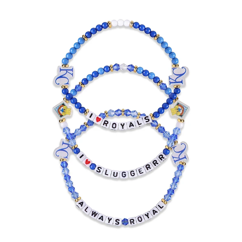 Lot de 3 bracelets d'amitié FOCO des Royals de Kansas City