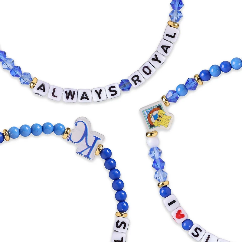 FOCO Kansas City Royals 3-Pack Friendship Bracelet Set