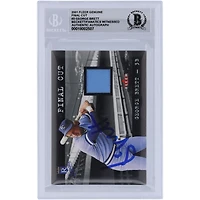 George Brett Kansas City Royals Autographed 2001 Fleer Genuine Final Cut GU Jersey Relic #GB Beckett Fanatics Witnessed Authenticated 10 Card