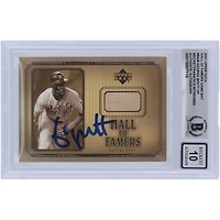 George Brett Kansas City Royals Autographié 2001 Upper Deck Cooperstown Collection Hall Of Famers Bat Relic #B-GB Beckett Fanatics Witnessed Authenticed 10 Card