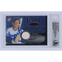 George Brett Kansas City Royals Autographed 2002 Topps Pristine Fall Memories Jersey Relic #FM-GB #/1000 Beckett Fanatics Witnessed Authenticated Card