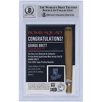 Carte 10 authentique autographiée par George Brett Kansas City Royals, relique de la Bomb Squad Topps 2003 immaculée #PBS-GB1, vue par les fanatiques de Beckett