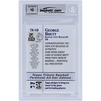 George Brett Kansas City Royals Autographié 2003 Topps Tribute Perennial All-Star Jersey Relic #TR-GB Beckett Fanatics Witnessed Authenticed 10 Card