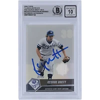 George Brett Kansas City Royals Autographié 2004 Topps Clubhouse Jersey Relic #GB Beckett Fanatics Witnessed Authenticated 10 Card
