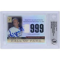 George Brett Kansas City Royals Autographié 2004 Topps Tribute Hall of Fame Jersey Relic #TR-GB Beckett Fanatics Witnessed Authenticed Card