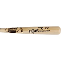 Batte de baseball Louisville Slugger Blonde autographiée par George Brett des Kansas City Royals