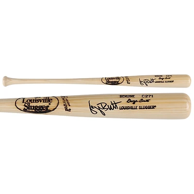 Batte de baseball Louisville Slugger Blonde autographiée par George Brett des Kansas City Royals