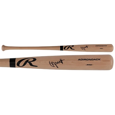George Brett Kansas City Royals Autographed Blonde Rawlings Pro Bat 