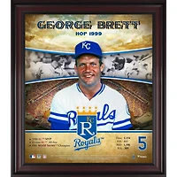 Profil de carrière du Temple de la renommée de George Brett Kansas City Royals encadré 15" x 17"
