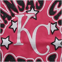 Girls Youth New Era Pink Kansas City Royals Jersey Stars V-Neck T-Shirt