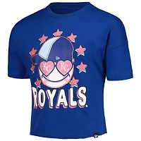 T-shirt à manches mi-longues New Era Royal Kansas City Royals Team pour fille