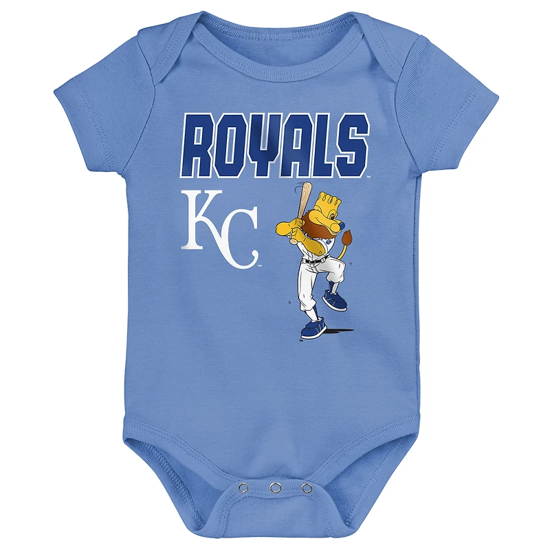 Infant Outerstuff Kansas City Royals Home Plate 3-Piece Bodysuit Set