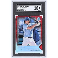 Jac Caglianone Kansas City Royals 2025 Topps The National Red Refractor Top Prospect #TP-5 #1/5 SGC Authenticated 10 Card