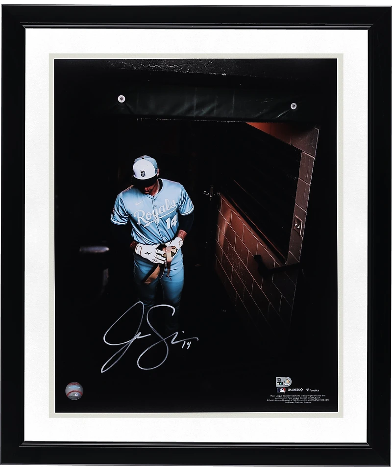 Photo de début en MLB autographiée de Jac Caglianone, Kansas City Royals, 40 x 50 cm