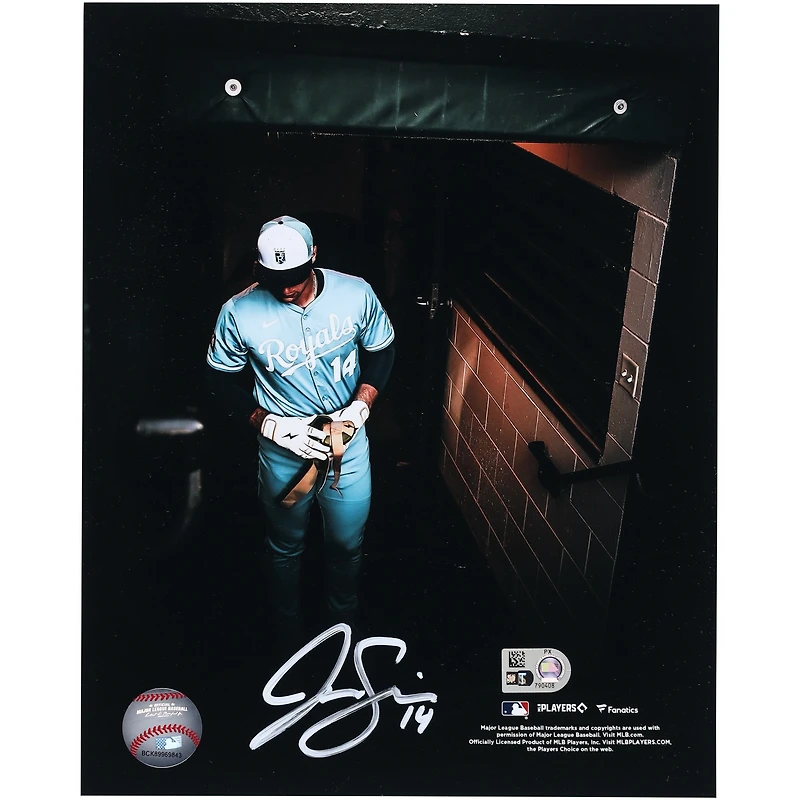 Photographie autographiée de Jac Caglianone, 8" x 10" des débuts en MLB des Royals de Kansas City