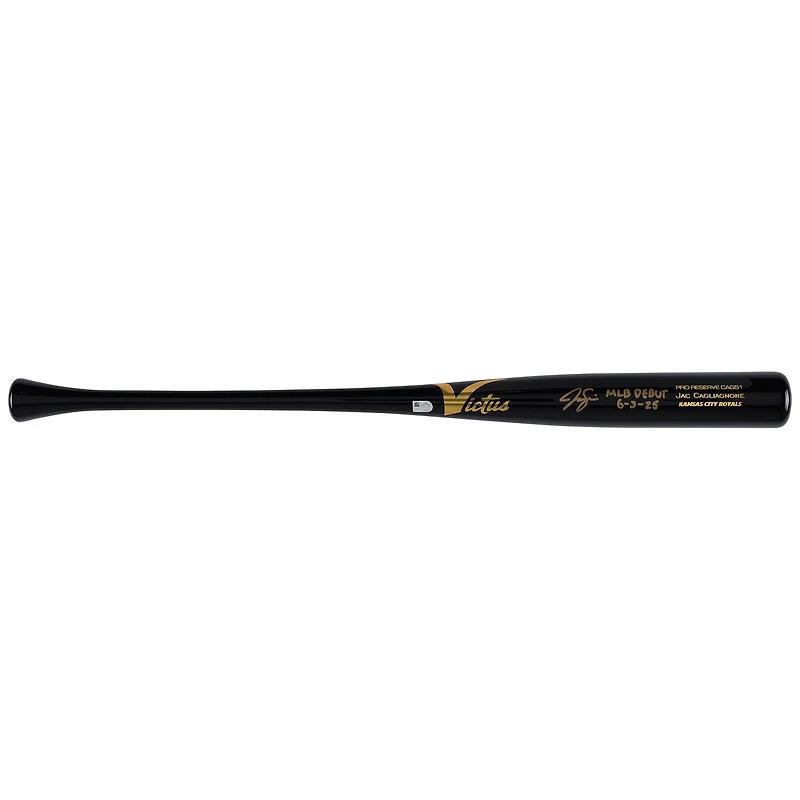 Jac Caglianone Kansas City Royals Autographed Victus Game Model Bat with "MLB Debut 6-3-25" Inscription