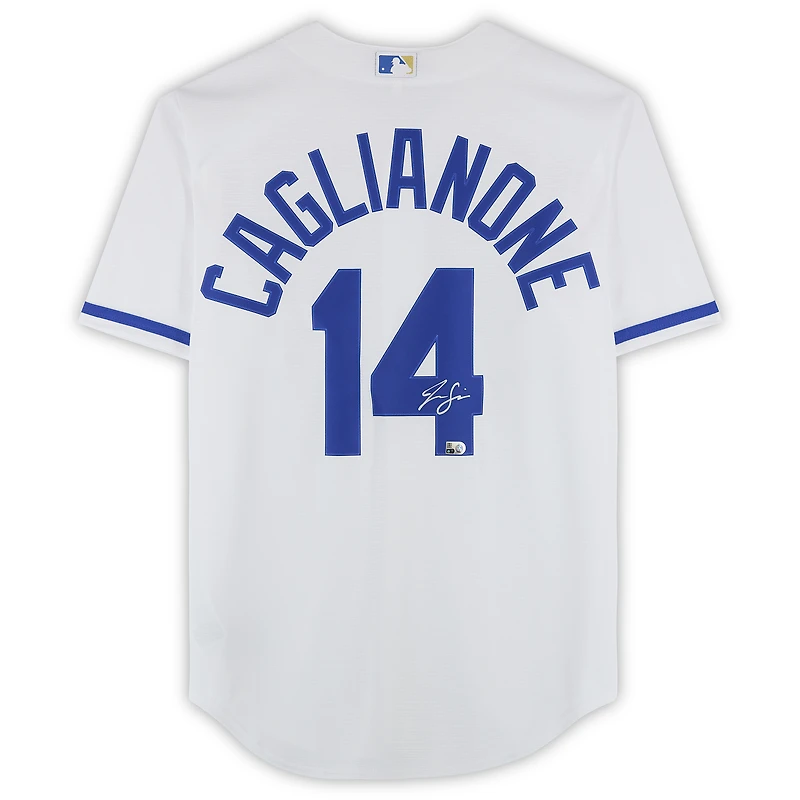Jac Caglianone Kansas City Royals Autographed White Nike Replica Jersey