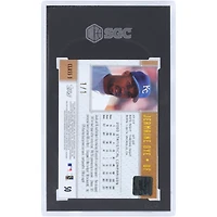 Carte de Jermaine Dye, Kansas City Royals, 2001 Topps Gold Label Class 3 Masterpiece n° 50, authentifiée SGC (n° 1/1).