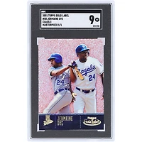 Carte de Jermaine Dye, Kansas City Royals, 2001 Topps Gold Label Class 3 Masterpiece n° 50, authentifiée SGC (n° 1/1).