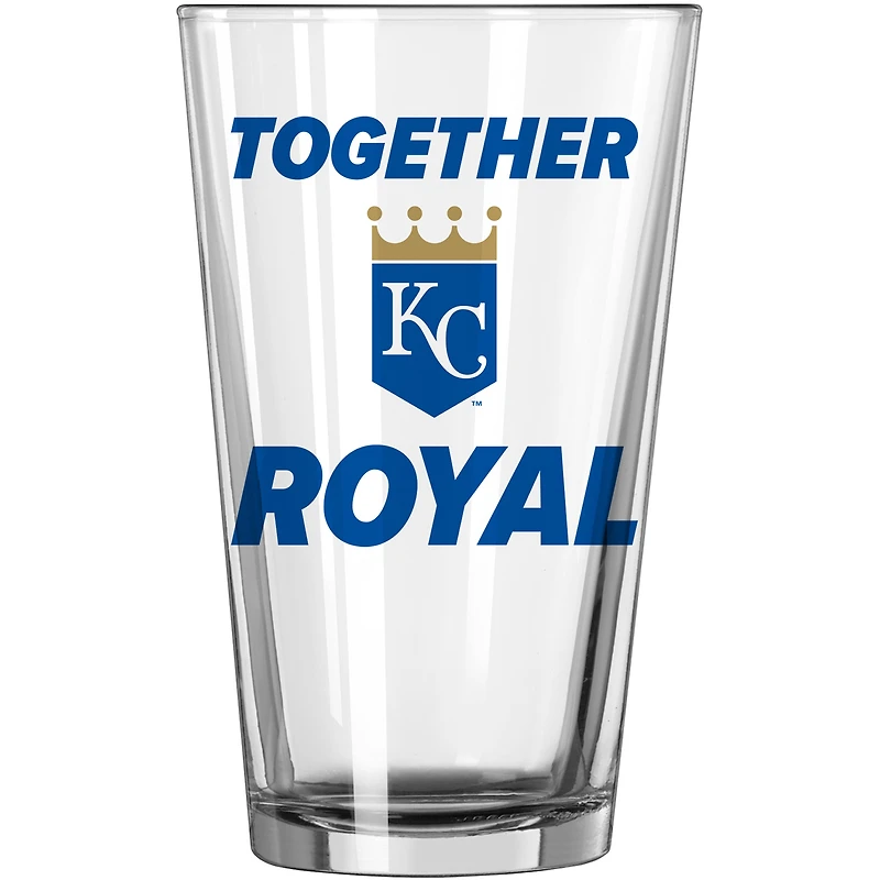 Royals de Kansas City 16 oz. Verre à pinte à slogan d'équipe