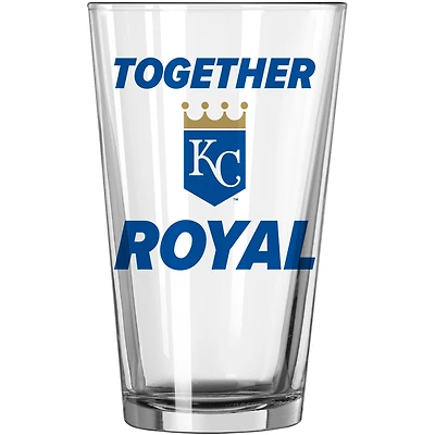 Royals de Kansas City 16 oz. Verre à pinte à slogan d'équipe
