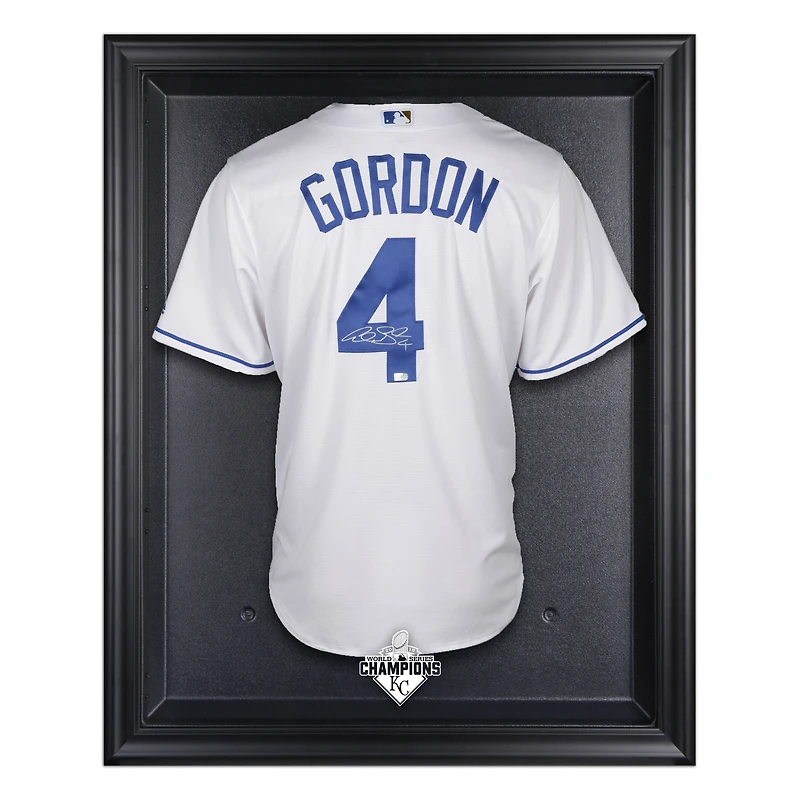 Kansas City Royals 2015 MLB World Series Champions Black Framed Jersey World Series Champions Logo Display Case