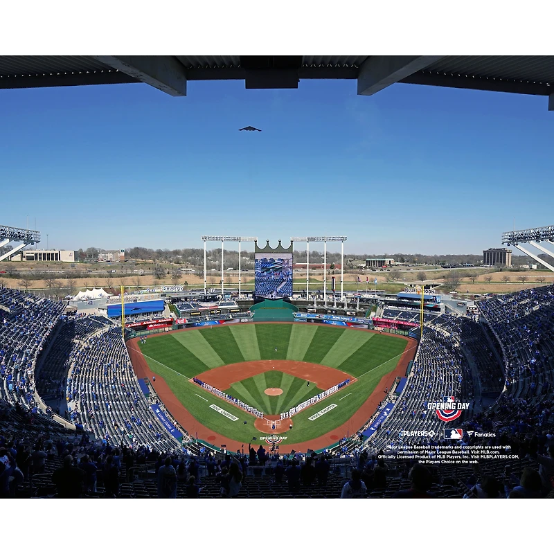 Photographie non signée du stade d'ouverture des Royals de Kansas City 2021