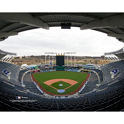 Photographie non signée du stade Kauffman des Royals de Kansas City, vue générale à longue focale