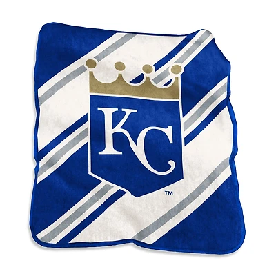 Couverture à rayures Raschel 50" x 60" des Kansas City Royals, logo de la marque