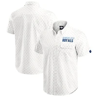Men's Darius Rucker Collection by Fanatics  Cream Kansas City Royals Printed Button-Down Shirt