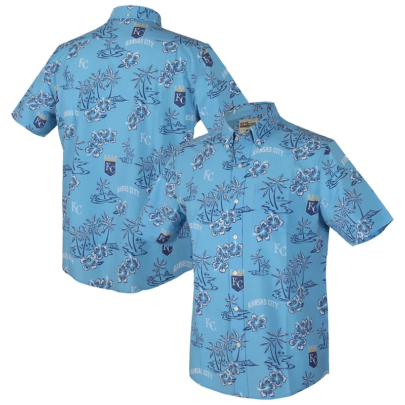 Haut boutonné Kekai Performance bleu clair Reyn Spooner pour homme des Royals de Kansas City