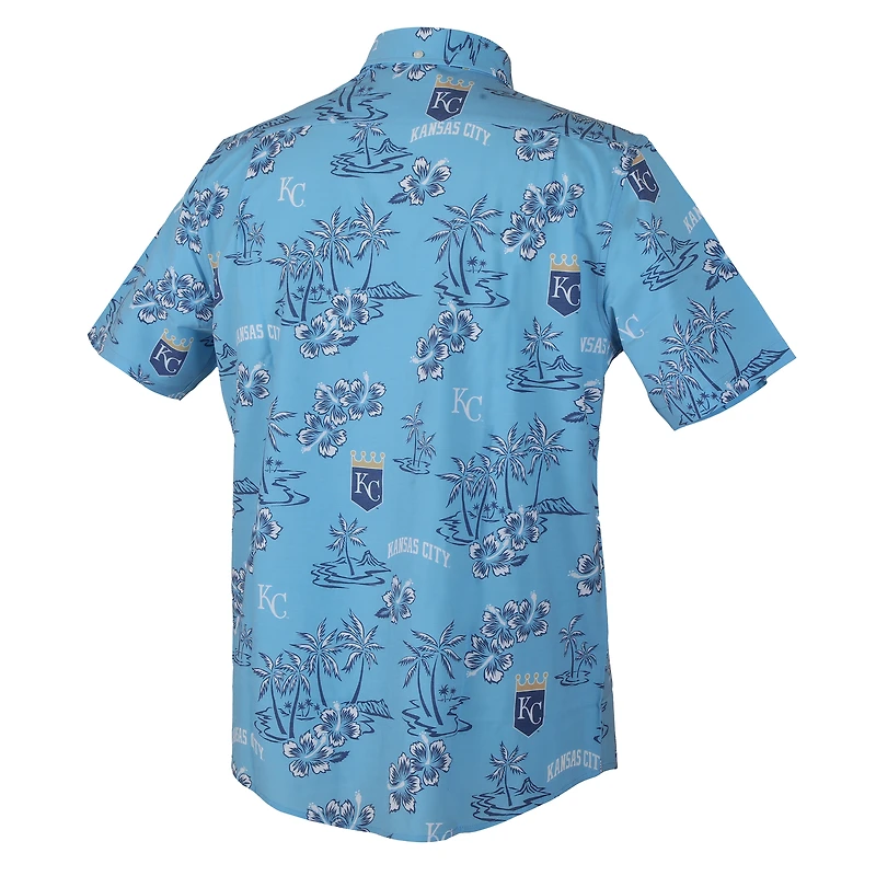 Haut boutonné Kekai Performance bleu clair Reyn Spooner pour homme des Royals de Kansas City