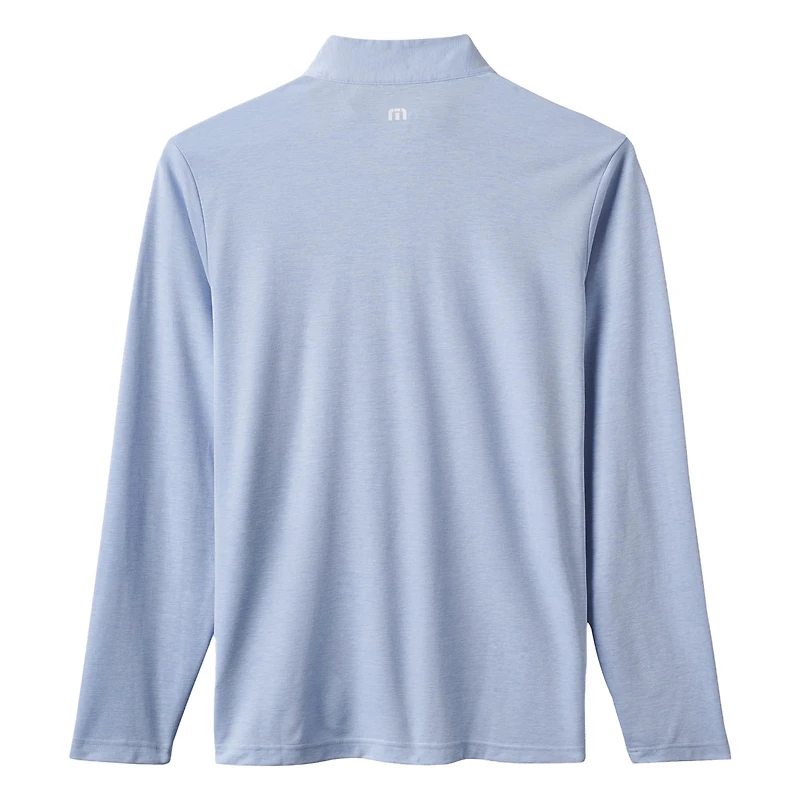 Men's TravisMathew  Light Blue Kansas City Royals Time to Tailgate Tri-Blend Quarter-Zip Pullover