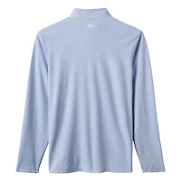 Men's TravisMathew  Light Blue Kansas City Royals Time to Tailgate Tri-Blend Quarter-Zip Pullover