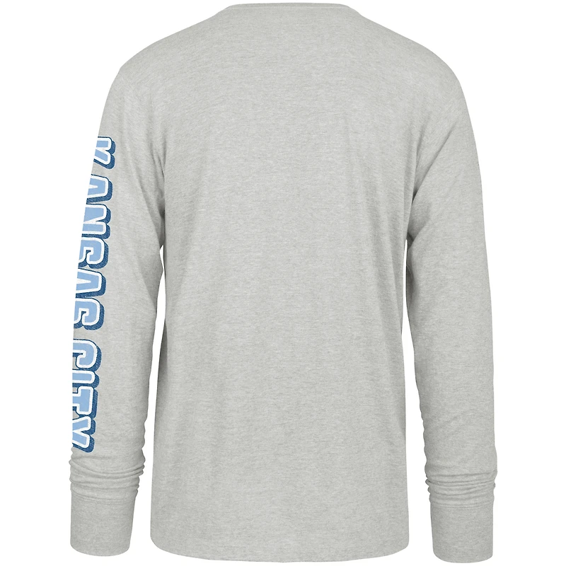 Men's '47 Gray Kansas City Royals Fair Ball Franklin Long Sleeve T-Shirt
