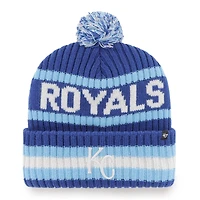 '47 Royal Kansas City Royals Bering Bonnet en tricot à revers avec pompon pour homme