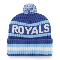 '47 Royal Kansas City Royals Bering Bonnet en tricot à revers avec pompon pour homme