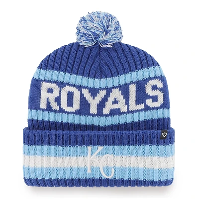 '47 Royal Kansas City Royals Bering Bonnet en tricot à revers avec pompon pour homme