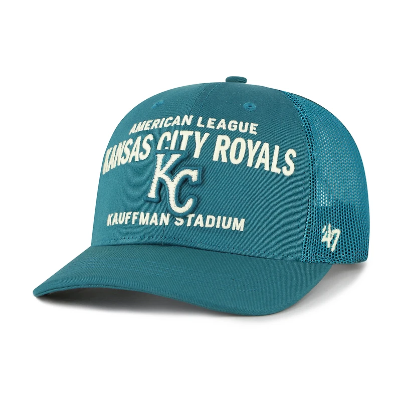 Casquette trucker ajustable Kansas City Royals '47 turquoise pour homme