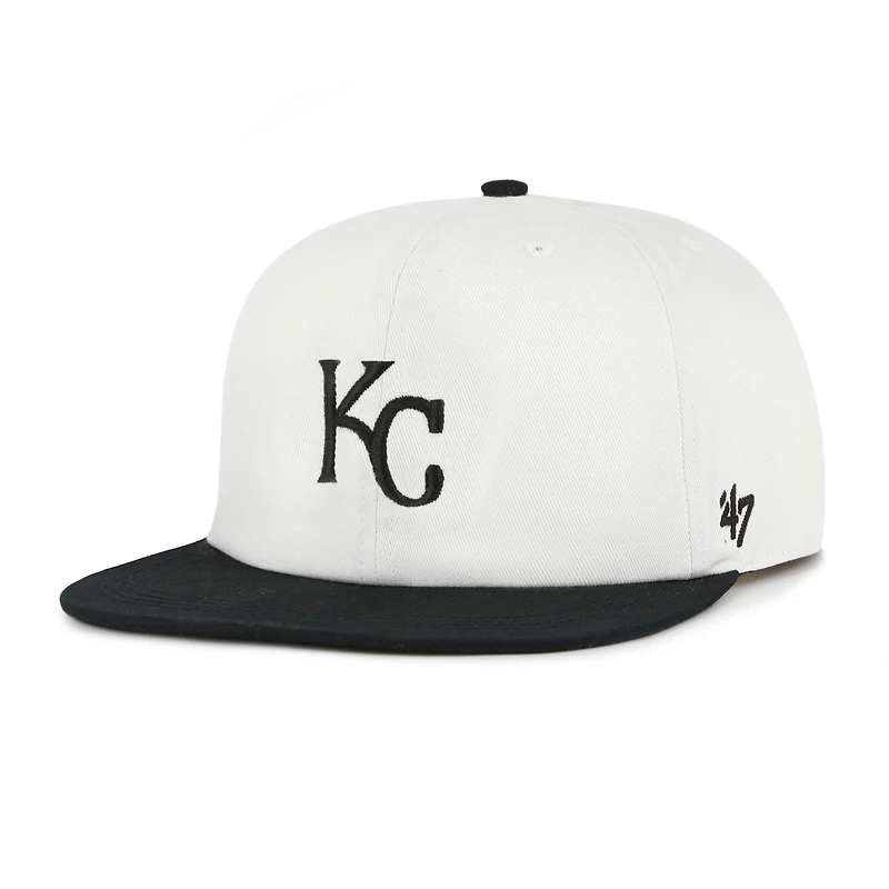 Casquette snapback blanche/noire « 47 » pour homme des Kansas City Royals Foundation