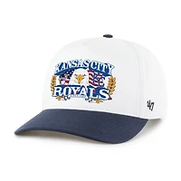 Casquette ajustable pour homme « 47 » blanche et marine Kansas City Royals Americana Eagle Hitch