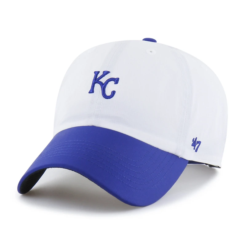 Casquette ajustable Kansas City Royals Vista Mini Clean Up brrr° blanche/bleue « 47 » pour homme