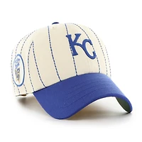 Casquette ajustable '47 x Rawlings Natural/Royal Kansas City Royals à rayures fines Clean Up pour homme