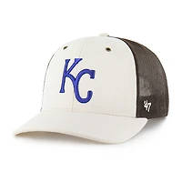 Casquette trucker ajustable Carhartt x '47 Kansas City Royals naturelle/marron non teinte pour homme
