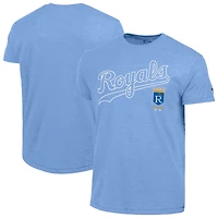 T-shirt Champion bleu clair pour homme, Kansas City Royals, logo Cooperstown, mélange de trois matières