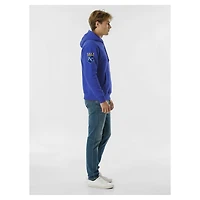 Sweat à capuche Champion Royal Kansas City Royals en chenille tissée inversée pour homme