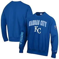 Men's Champion  Royal Kansas City Royals Reverse Weave Chenille Sweatshirt