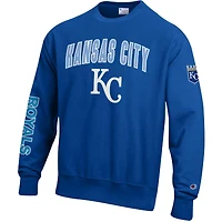 Sweat-shirt en chenille tissée inversée Champion Royal Kansas City Royals pour homme